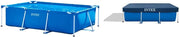 Intex 28271Np Piscina Desmontable Small Frame, 260 X 160 X 65 Cm, 2.282 Litros + 28038 Cobertor para Piscina Rectangular Prisma/Small Frame 300 X 200 Cm