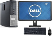 Lote completo de monitor de 22" + PC de sobremesa/8 GB RAM/WINDOWS 10/DVD RW/INTEL Dual CORE/Kit de teclado y ratón (reacondicionado certificado)