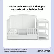 Cuna convertible 5 en 1 con cambiador y cajón Storkcraft Steveston