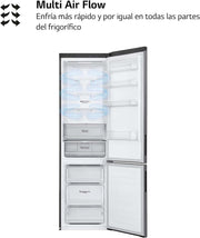 LG GBP61DSXGC - Frigorífico combi No Frost, congelador, compresor Smart Inverter, color acero inoxidable antihuellas, 186 cm, 341 l