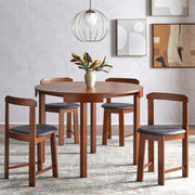 Juego de comedor redondo compacto de 5 piezas Harrisburg Tobey