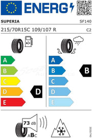Superia Ecoblue VAN 4S M+S - 215/70R15 109R - Neumático 4 estaciones