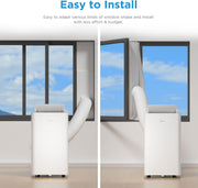 Aire acondicionado portátil Midea Silent Cool 26 Pro WF, 9000 BTU 2,6 kW, refrigeración, ventilación y deshumidificación, tamaño de habitación hasta 88 m³ (33 m²), control por APP/Alexa/Google Home/IFTTT, aire acondicionado móvil con tubo de escape