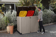 Cochera horizontal para cubos de basura KETER SIO Pro - 1200 litros - Beige