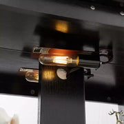 Vitrina de cristal iluminada con estantes ajustables: elegante vitrina de 2 puertas con cajón integrado, incluye bombilla