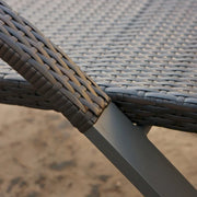 Set de 4 tumbonas de patio para exteriores de aluminio Deco