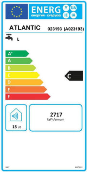 Calentador de agua blindado Chaufféo horizontal mural - Atlantic - 200L - Monofásico - Clase energética sanitaria: C