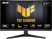 Monitor de juego ASUS TUF Gaming VG27VQM1B – 27 pulgadas Full HD, curvado, 280Hz, ELMB, tiempo de respuesta de 1ms, FreeSync Premium, 90% DCI-P3, DisplayWidget Center