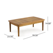 Set de conversación para exteriores de 4 plazas de madera de acacia Willowbrook de Christopher Knight Home