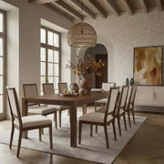 Juego de comedor moderno - Mesa de 80" + 6 sillas acolchadas, estructura de madera maciza, capacidad de la mesa de 400 lbs, fácil montaje