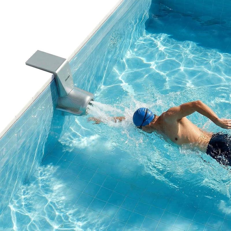 iGarden Swim Jet Serie P, inversor de 450 GPM, sistema de nado contracorriente con 5 modos de onda, máquina de chorro de nado para piscinas enterradas, entrenamiento o diversión, pantalla táctil completa, control por aplicación