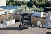 EndersGasgrill Urban II Pro, parrilla de mesa, función de asado, cocción y horneado, 2 quemadores de acero inoxidable, con termómetro para parrilla, parrilla para balcón y camping, carcasa de aluminio fundido, rejilla de hierro fundido, #2062