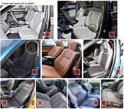 Muchkey Fundas de Asiento de Coche Universales para 5 Plazas, Juego Completo de Fundas para Asientos Delanteros y Traseros, Accesorios de Interior, Negro y Rojo