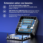 GEEKOM IT15 Mini PC IA, el más potente con Intel Core Ultra 9 285H (15.ª gen.) | 32 GB DDR5 y 2 TB SSD | GPU Intel Arc 140T 99 TOPS | Wi-Fi 7 | Pantalla cuádruple 8K | Windows 11 Pro para IA, gaming y creación