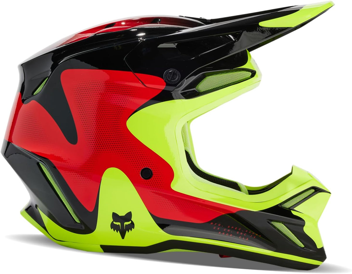 Casco Fox V3 Revise Rojo/Amarillo M