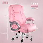 Silla de oficina ejecutiva Bossin para personas grandes y altas, silla ergonómica de 500 libras con soporte lumbar ajustable, respaldo alto y piel sintética para computadora
