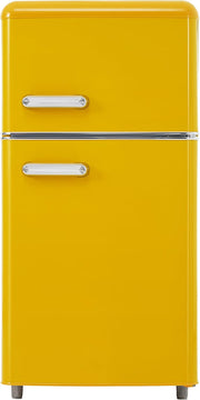 Refrigerador con congelador Merax, combinación frigorífico-congelador, frigorífico pequeño con 51L y congelador de 21L, silencioso, LED, estantes de vidrio, cajón para verduras, estantes en la puerta, para cocina, sala de estar, oficina, negro