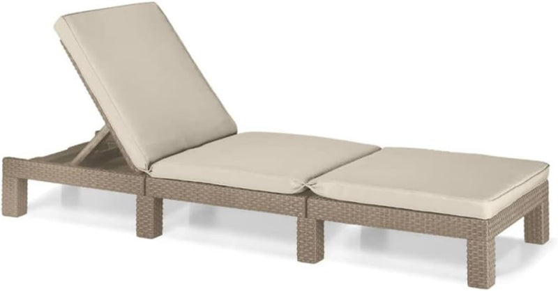 Allibert - Tumbona Daytona SL, 22 x 195 x 65 cm, Beige (Cappuccino)