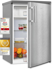Frigorífico con congelador Exquisit, 120 litros, congelador de 4 estrellas, frigorífico de libre instalación, KS516-4-H-010D blanco