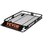 VEVOR Portaequipajes para Coche 1305×915×127 mm Carga 90,7 kg Cesta de Techo de Acero Portaequipajes Universal Bolsa de Transporte Impermeable para Transportar Material de Camping SUV Vehículos Viaje
