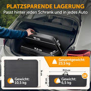 Set de 3 piezas Blumtal para jardín - 2 bancos de cerveza + 1 mesa de cerveza - Conjunto plegable y resistente para 8 personas - Juego de bancos con asa de transporte - Mobiliario de jardín con aspecto de madera en color antracita