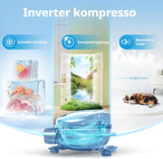 COMFEE RCU40WH3EU(E) Mini congelador de 31 L con compresor inverter, eficiencia energética D, capacidad de congelación de 4 estrellas, silencioso 39 dB, congelador de sobremesa compacto para oficina, cocina, residencia de estudiantes, blanco