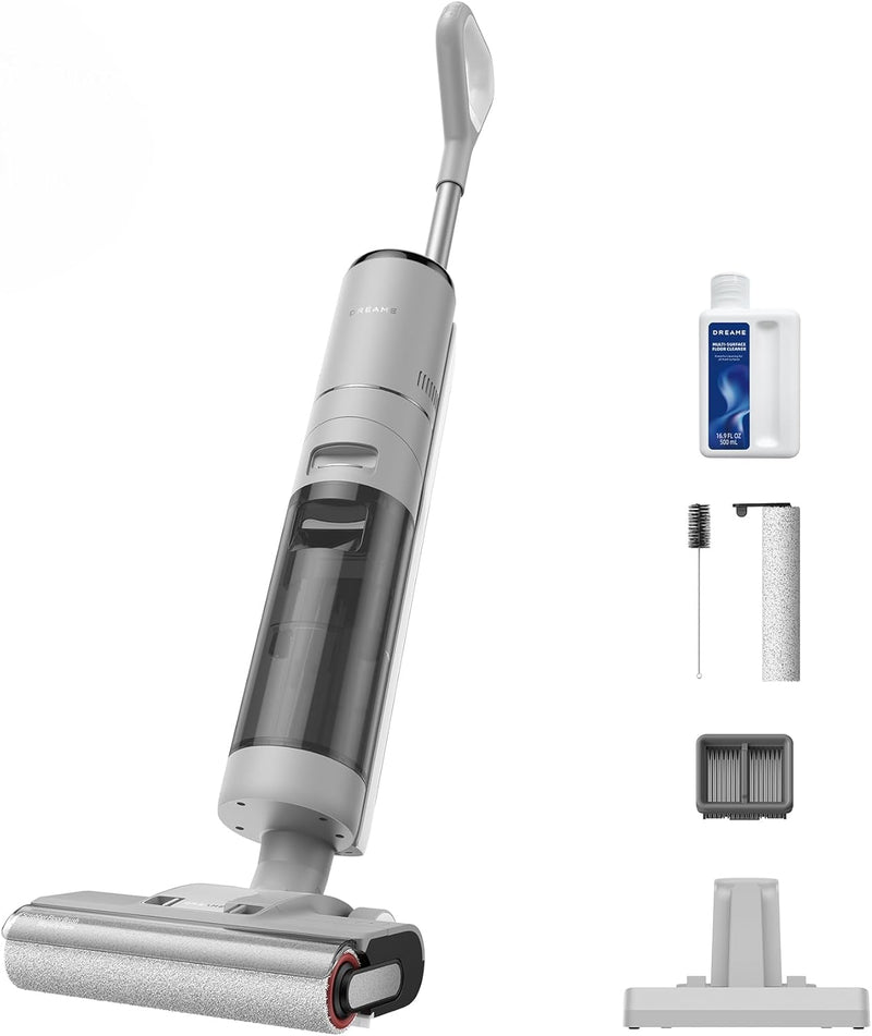 Aspirador y fregasuelos DREAME G10 Pro, 16000Pa, aspirador/escoba/fregona, líquidos/sólidos, cepillo de doble borde, autolimpieza de doble rotación, 35 min de autonomía, gran pantalla LED, 75dBA