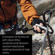 Set de ferrata Salewa Attac Evo Toxo 3.0, equipo de seguridad, montañismo, alpinismo, escalada