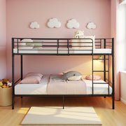 DORAFAIR Litera 90 x 200 cm, de Metal, con Somier de Láminas, Escalera y Protección Anticaídas, Cama Doble, Negro