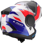 Casco modular LS2 FF902 Scope II DURIA blanco/azul/rojo con gafas de sol y PINLOCK incluido (M 57/58)