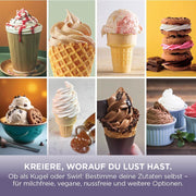 Heladera Ninja CREAMi Scoop & Swirl con 2 recipientes, 13 funciones, para helado, helado soft, gelato, sorbete, batidos y más, con función de mezcla, Stone Gold NC701EUSTGD