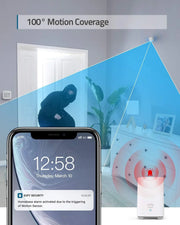 Sistema de seguridad para el hogar inteligente de 5 piezas con sensor de movimiento, control por aplicación, 2560 x 1440 y 2 sensores para puertas y ventanas