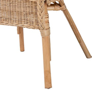 Silla de comedor Abbey de ratán natural estilo bohemio moderno