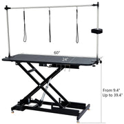 Mesa de peluquería canina hidráulica de 60" con altura ajustable