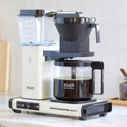 Moccamaster KBG Select, cafetera, cafetera retro, café de filtro, color blanco hueso, 1,25 L