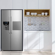 Midea KS-DDX 6.32 WT Frigorífico americano / 178,8 cm de altura / 254 kWh/año / No Frost / Compresor Dual Inverter / con dispensador de agua/hielo 3 en 1 y depósito de agua, Dark Inox