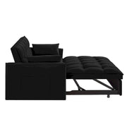 Sofá Cama Biplaza 4 en 1 con Apoyabrazos y Bolsillos de Almacenamiento, Sofá Cama Extraíble Tapizado Multifunción con Respaldo Ajustable
