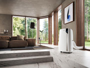 De'Longhi Pinguino PAC EL112 CST WiFi, aire acondicionado portátil con tecnología MyEcoRealFeel para habitaciones de hasta 110 m³, 11.000 BTU/h, 2,9 kW, 63 dB, función de deshumidificación, A+, control por aplicación y voz, blanco