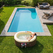 Jacuzzi hinchable, ovalado, 190 x 120 x 65 cm (550 L/145 gal) con bomba integrada de 30 W