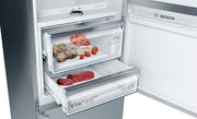 Frigorífico combi Bosch KGN36NWEA Serie 2, 186 x 60 cm, 215 L de refrigeración y 87 L de congelación, NoFrost: nunca más tendrá que descongelar, iluminación LED para una distribución uniforme de la luz