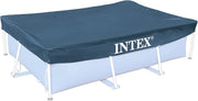 Intex 28271Np Piscina Desmontable Small Frame, 260 X 160 X 65 Cm, 2.282 Litros + 28038 Cobertor para Piscina Rectangular Prisma/Small Frame 300 X 200 Cm