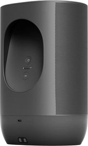 Altavoz inteligente Sonos Move (altavoz WLAN y Bluetooth resistente al agua con control por voz Alexa, Google Assistant y AirPlay 2; altavoz inalámbrico para exteriores con batería para transmisión de música) negro