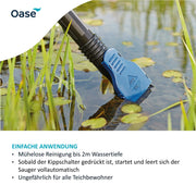 Aspirador de lodos para estanque Oase PondoVac Classic 50529 1400W 3000l/h, tratamiento de agua, 4 boquillas de aspiración para estanque y hogar