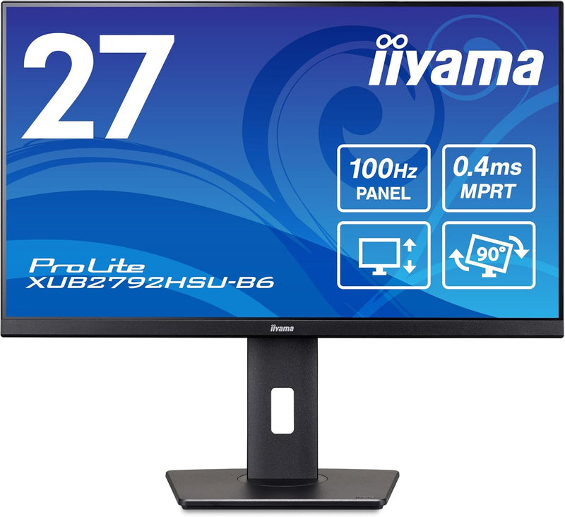 iiyama XUB2792HSU-B6-27,IPS,1920x1080/100Hz,1H1DP,soporte regulable en altura