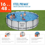Piscina elevada redonda Bestway Steel Pro MAX con bomba y cobertor