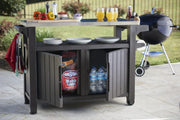 KETER Carrito de barbacoa gris UNITY XL - 207 litros - 134 x 51.7 x 89.6 cm