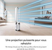 Ventilador Dyson Purifier Cool PC1, purificador de aire con potente flujo de aire refrescante (Blanco/Plata)