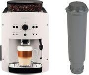 Cafetera espresso superautomática Krups Arabica Picto, boquilla de espuma de leche, función de 2 tazas, mando giratorio, limpieza fácil, cafetera, negra, EA810870