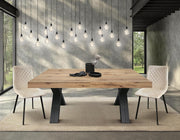PAZZO DESIGN Mesa extensible Roberta, mesa de salón, mesa de cocina, roble rústico, patas negras en forma de X, de 180 a 480 cm, hecho en Italia - id_2005
