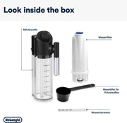 Cafetera superautomática De'Longhi Magnifica Evo ECAM 292.81.B con sistema de leche LatteCrema, 7 botones de selección directa para capuchino, espresso y otras especialidades de café, función de 2 tazas, negra
